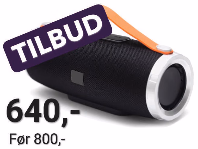 Høyttaler på tilbud for 640 kroner, før 800 kroner