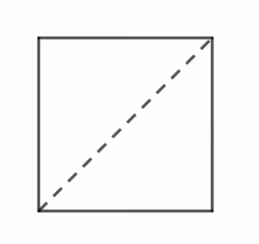Kvadrat med diagonal