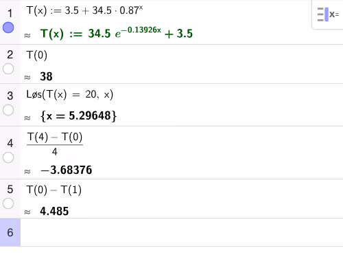 GeoGebra CAS – utregninger
