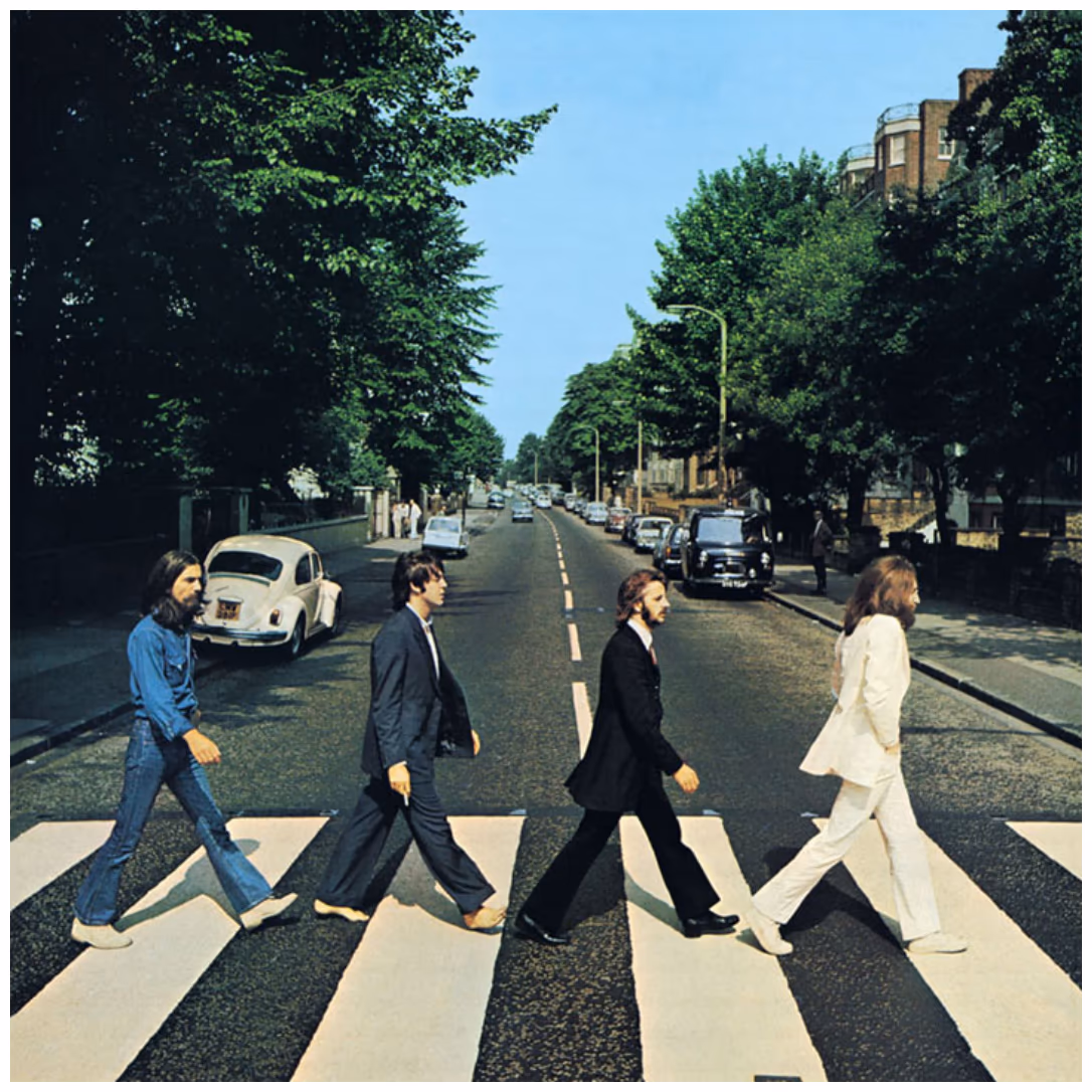Omslaget til platen Abbey Road (vedlegg 1)