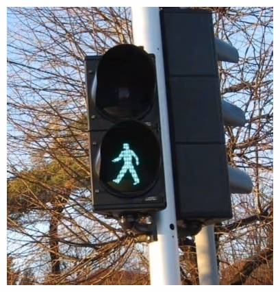 Fotgjengersignal med grønt lys