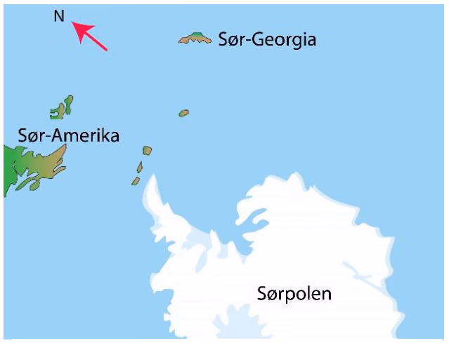 Sør-Georgia ligger i Antarktis.