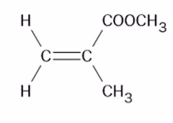 Strukturformel for metylmetakrylat