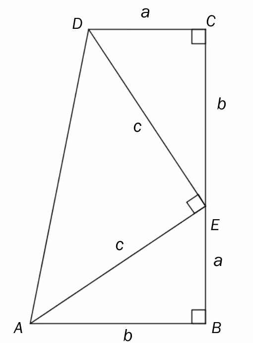 Trapes ABCD med diagonaler