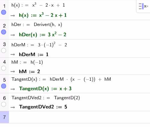GeoGebra CAS – del d