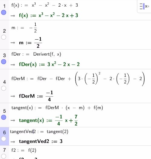 GeoGebra CAS – del a