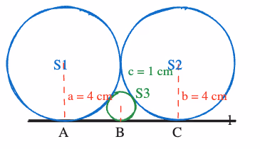 Konstruksjon med r = 4 cm og c = 1 cm – figur 3