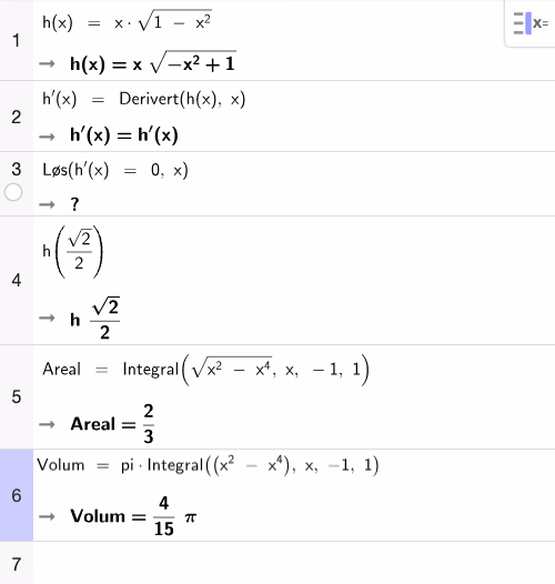 CAS: areal og volum