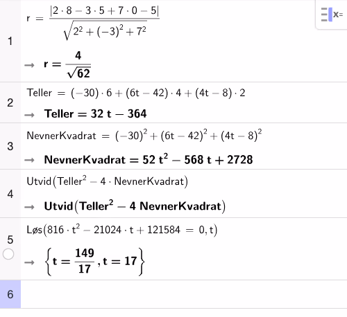 Kuleflate tangerer plan CAS
