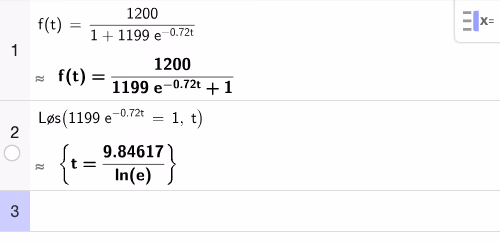 Løsning i GeoGebra CAS