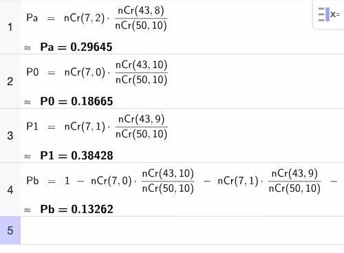 GeoGebra CAS-utregning